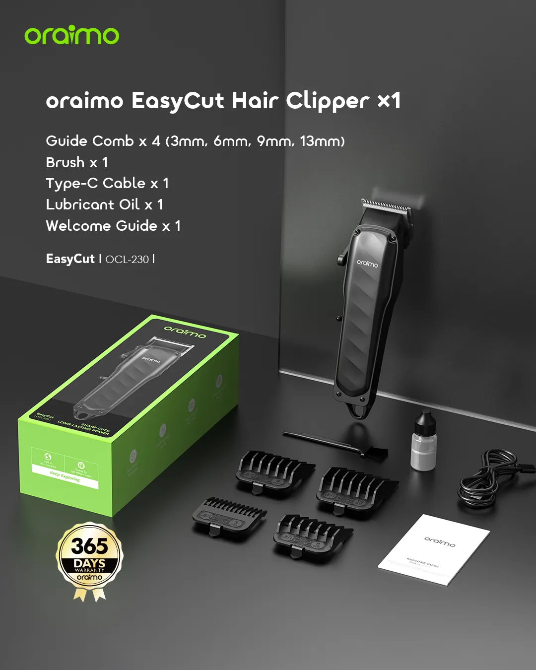Tondeuse Oraimo EasyCut OCL-230 7000 RPM 150 min Autonomie 4 Sabots – Image 4