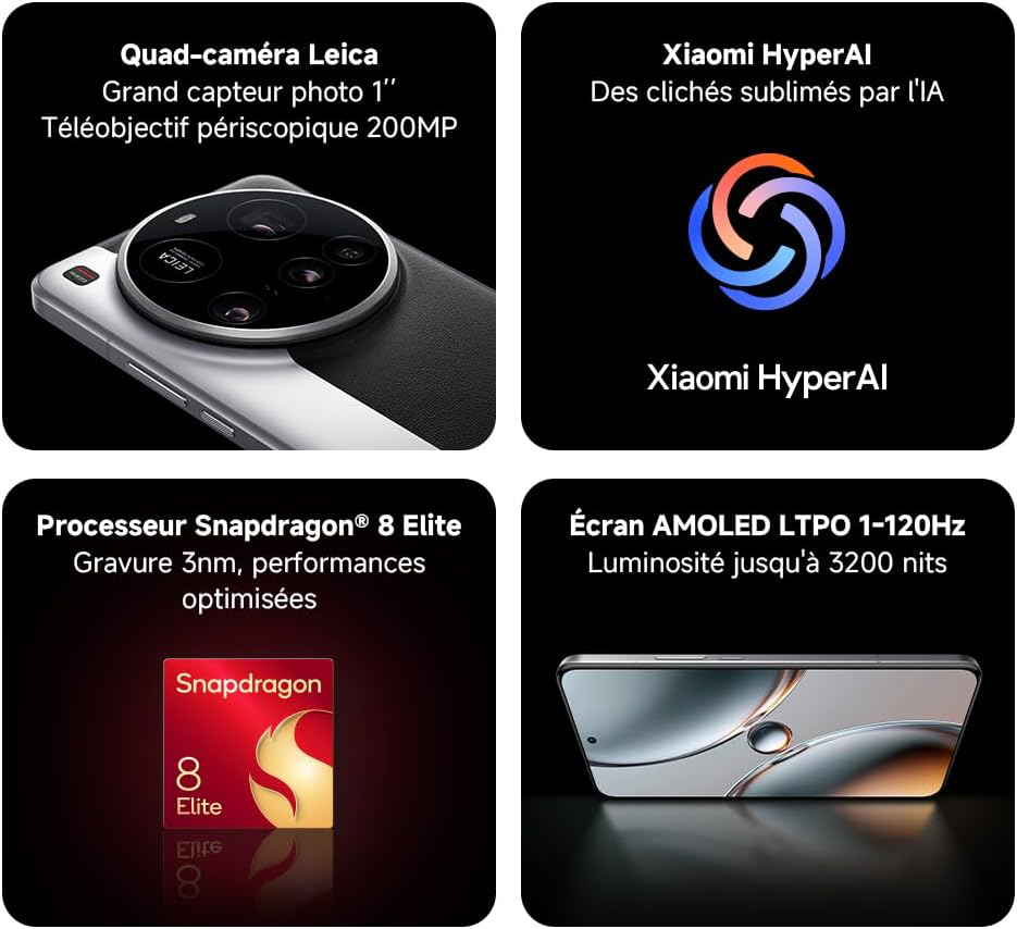 Xiaomi 15 Ultra 16 Go RAM 256 Go Stockage Leica 200MP 5G HyperOS 2 – Image 6