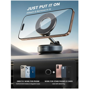 Support Téléphone UltraProlink Fixation Magnétique Universelle 360° pour Tous Vos Téléphones