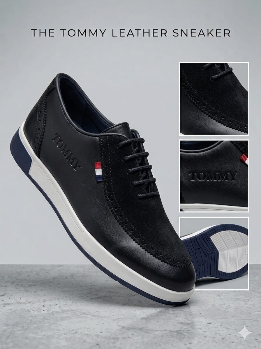 Chaussures Tommy Leather Sneaker Cuir 40 à 46 Baskets Casual Chic Tommy Hilfiger – Image 2