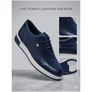 Chaussures Tommy Leather Sneaker Cuir 40 à 46 Baskets Casual Chic Tommy Hilfiger