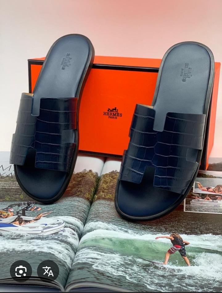 Babouches Hermès Originales Cuir Pointures 40 à 46