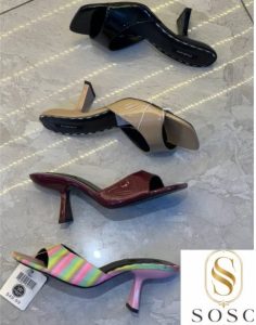 Babouche Kitten Heel SOSO Talon Vernis Bout Carré 37-42
