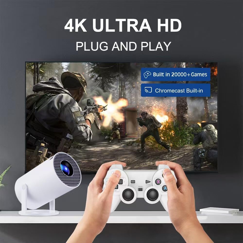 Projecteur X10 Plus 4K Portable Rétro Gaming Android 11 500 Jeux intégrés – Image 5