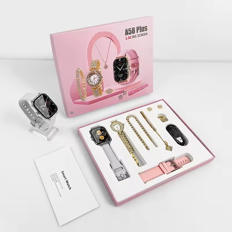 Présentation du coffret avec montre classique et bracelets interchangeables