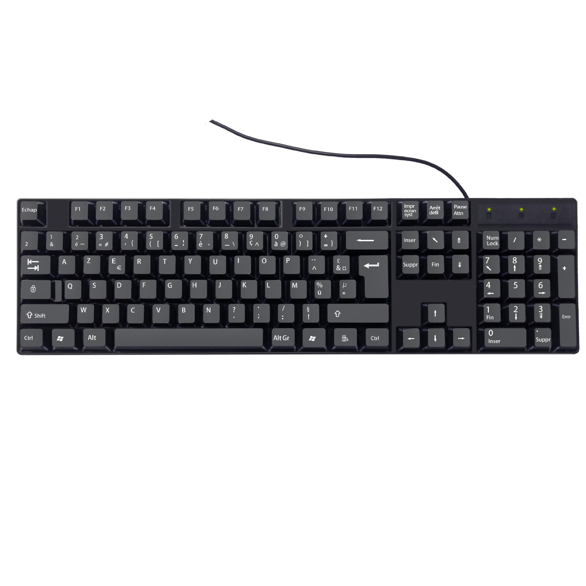 Clavier USB K1800 104 Touches Pleine Taille QWERTY Bureau – Image 3