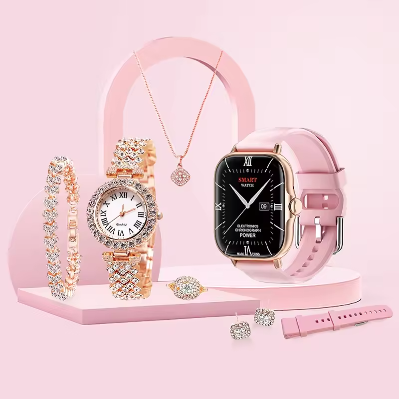 Image marketing du coffret cadeau A58 Plus montrant les différents accessoires