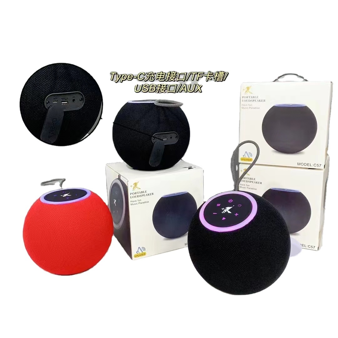 Enceinte Bluetooth C57 Pro 30W Bass Sphère RGB Portable – Image 3