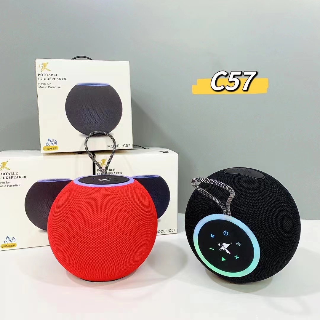Enceinte Bluetooth C57 Pro 30W Bass Sphère RGB Portable