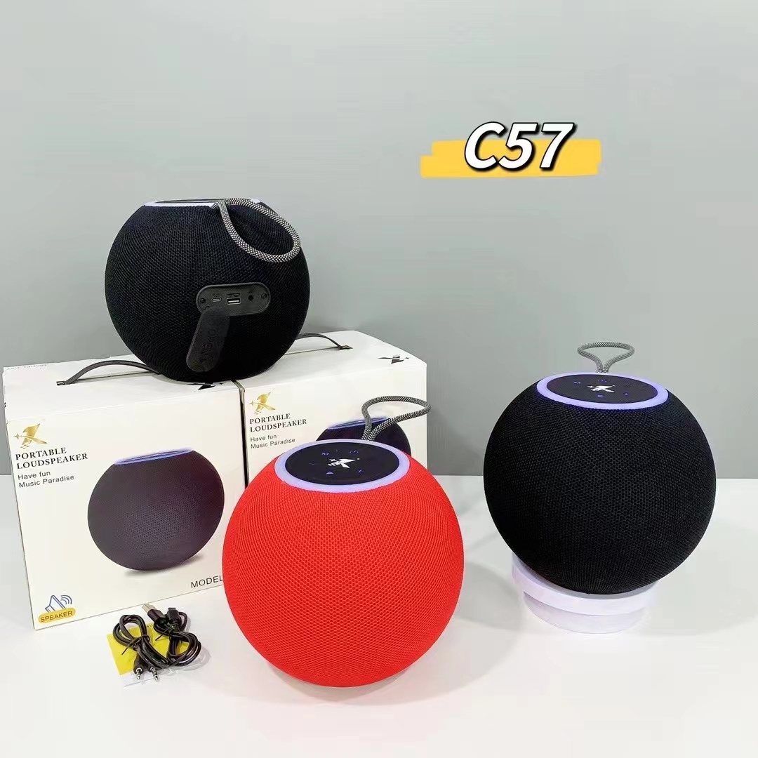 Enceinte Bluetooth C57 Pro 30W Bass Sphère RGB Portable – Image 4