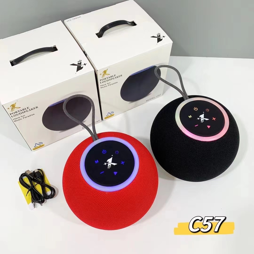 Enceinte Bluetooth C57 Pro 30W Bass Sphère RGB Portable – Image 5