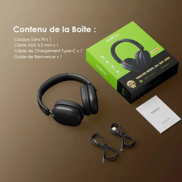 Casque Oraimo BoomPop Lite ENC ORIGINAL Bluetooth 5.3 Autonomie 65h – Image 5