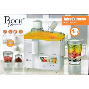 Robot Cuisine Roch 4-en-1 Extracteur Mixeur Broyeur Moulin