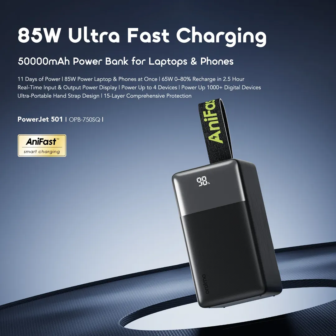 Power Bank Oraimo PowerJet 501 50000mAh 85W Charge Rapide Ordinateur Portable – Image 6