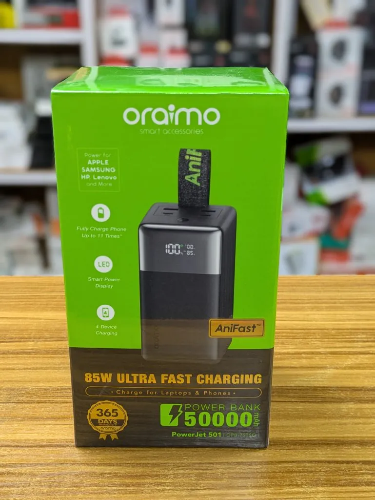Power Bank Oraimo PowerJet 501 50000mAh 85W Charge Rapide Ordinateur Portable – Image 5