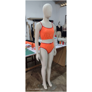 Ensemble Sous-Vêtement Stretch Doux 2 Pièces Orange L XL