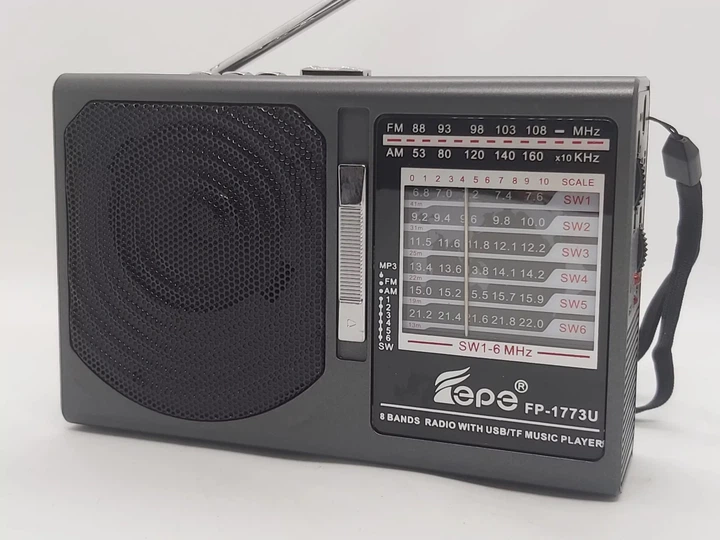 Radio Portable Fepe FP-1773U FP-1775U FM AM SW USB TF Rechargeable – Image 2