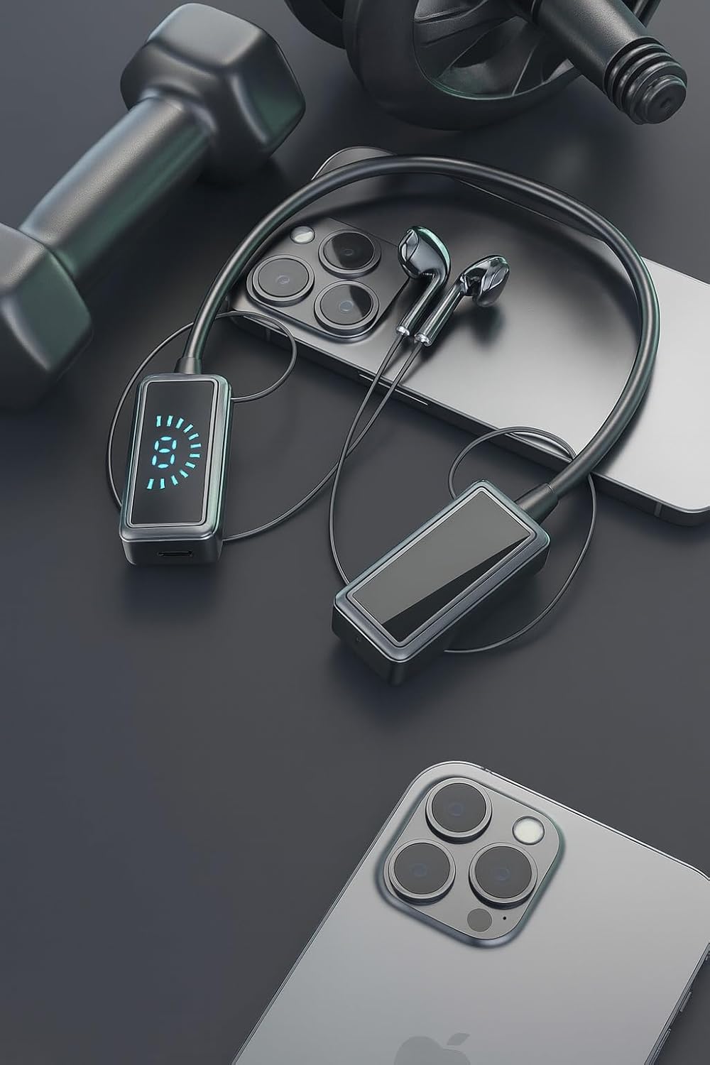 Écouteurs Tour de Cou KL50 Bluetooth 48h LED Carte TF – Image 5
