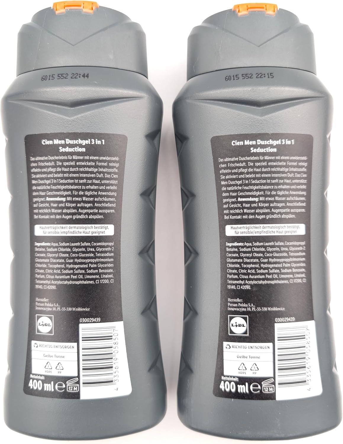 Gel Douche Cien Men Seduction 3-en-1 400ml Vegan – Image 4
