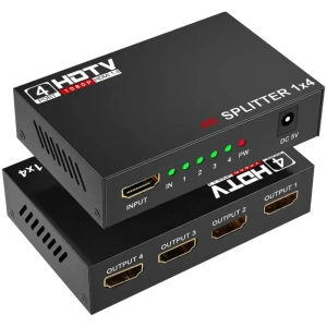 Répartiteur HDMI 1x4 Splitter 4K 1080p 3D 1 Entrée 4 Sorties