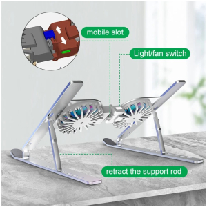 Support et refroidisseur pliable pour laptop