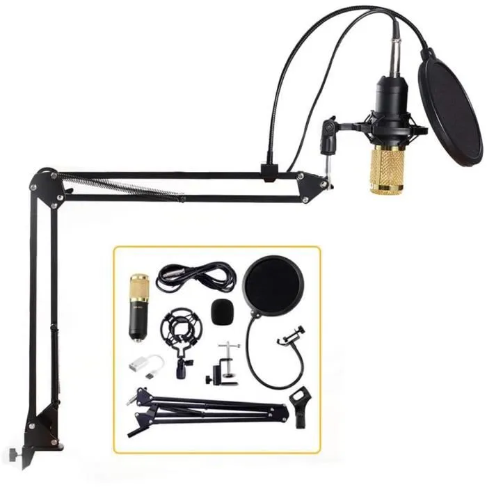 Microphone Condensateur BM-800 Kit Enregistrement Studio Bras Articulé – Image 4