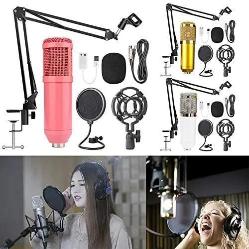 Microphone Condensateur BM-800 Kit Enregistrement Studio Bras Articulé