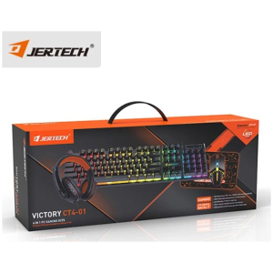 Kit Gaming Jertech Victory CT4-01 4-en-1 Clavier Souris Casque Tapis