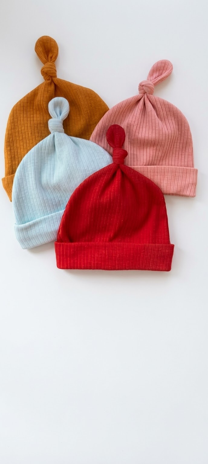 Bonnet Naissance et Mitaines Anti-Griffe Bébé Coton 0-1 An – Image 5