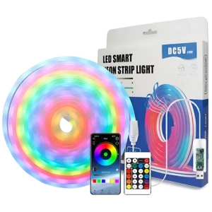 Ruban Néon LED Flexible Smart RGB 5M USB Télécommande Application