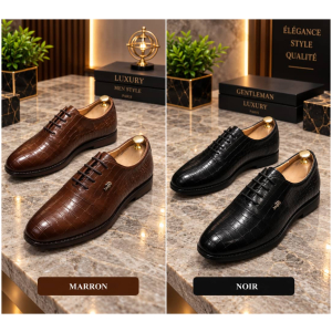 Lacoste Original Sneakers Homme Imprimé Croco Marron Noir 40-46
