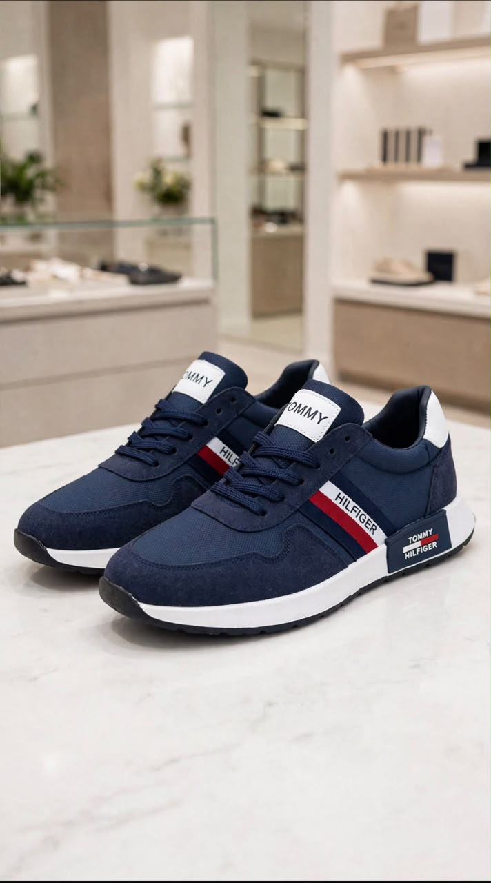 Tommy Hilfiger Core Runner Baskets Basses Homme détail semelle et logo